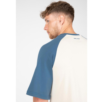 Gorilla Wear Logan Oversized T-Shirt beige/blue Gorilla Wear Logan Oversized T-Shirt beige/blue