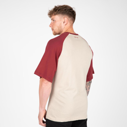 Gorilla Wear Logan Oversized T-Shirt beige/red