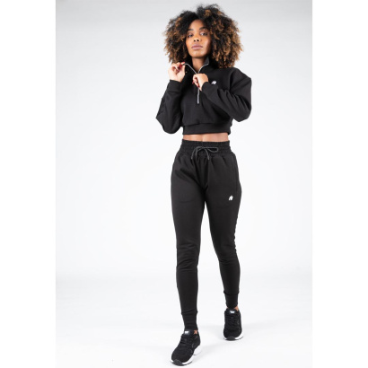 Gorilla Wear Ocala Cropped Half-Zip Sweatshirt black