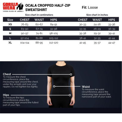 Gorilla Wear Ocala Cropped Half-Zip Sweatshirt black