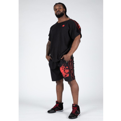 Gorilla Wear Buffalo Old School Workout Shorts black/red