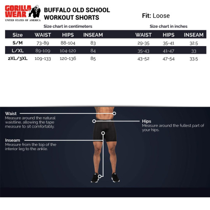 Gorilla Wear Buffalo Old School Workout Shorts black/grey Gorilla Wear Buffalo Old School Workout Shorts black/grey