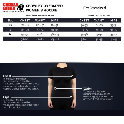 Gorilla Wear Crowley Oversized Women´s Hoodie washed grey