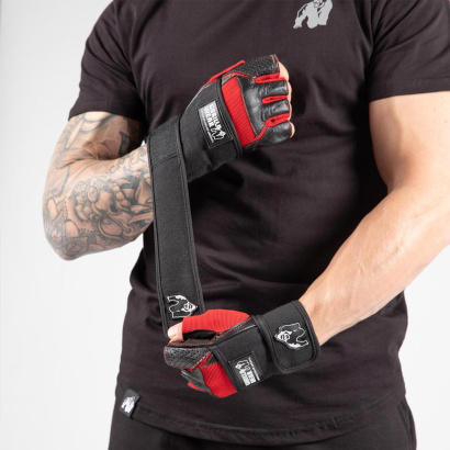 Gorilla Wear Dallas Wrist Wraps Gloves Black/Red