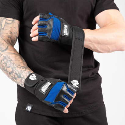 Gorilla Wear Dallas Wrist Wraps Gloves Black/Blue Gorilla Wear Dallas Wrist Wraps Gloves Black/Blue