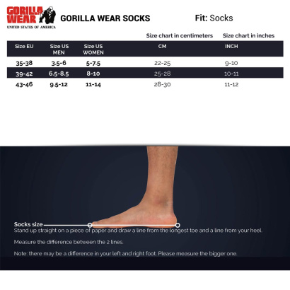 Gorilla Wear Crew Socks 2-Pack White