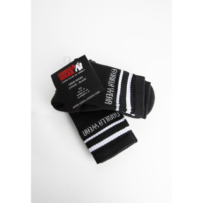 Gorilla Wear Crew Socks 2-Pack Black