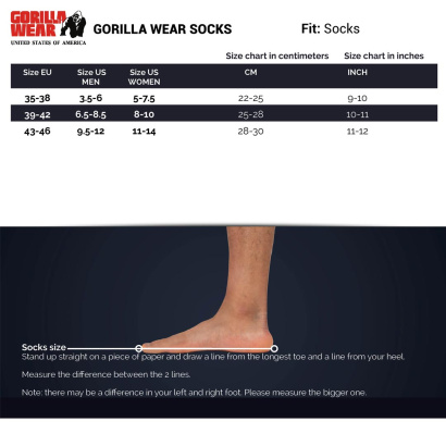 Gorilla Wear Performance Crew Socks Black