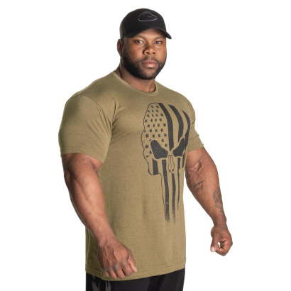 GASP Skull Standard Tee Army Green Melange GASP Skull Standard Tee Army Green Melange