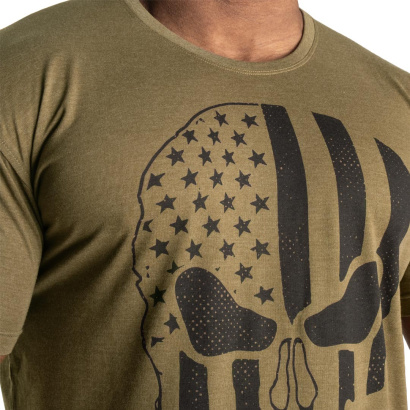 GASP Skull Standard Tee Army Green Melange GASP Skull Standard Tee Army Green Melange