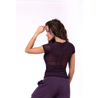 NEBBIA Flash Mesh T-Shirt Burgundy