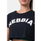NEBBIA Loose Sporty Crop Top Black