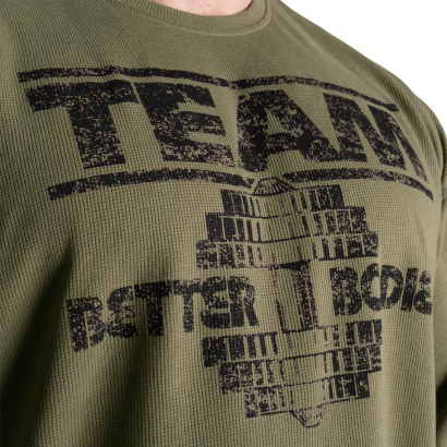 Better Bodies Team Iron Thermal Tee Washed Green Better Bodies Team Iron Thermal Tee Washed Green