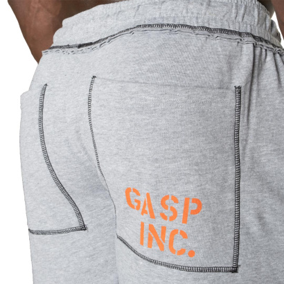 GASP Division Sweatpants Light Grey Melange/Flame