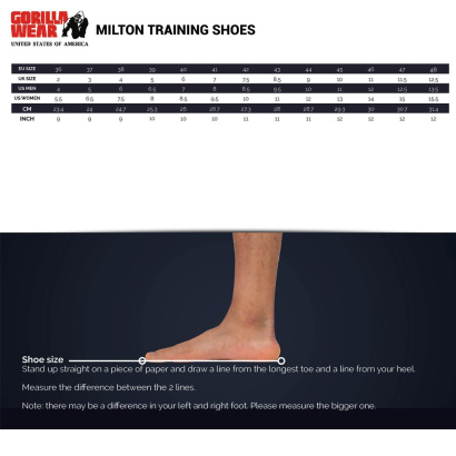 Gorilla Wear Milton Training Shoes Black/Red