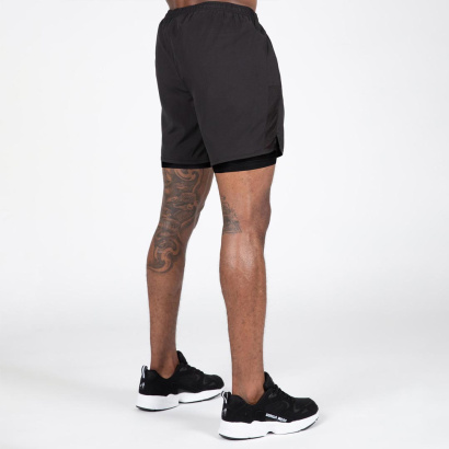 Gorilla Wear Modesto 2-In-1 Shorts Black