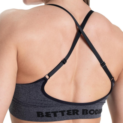Better Bodies Curve Scrunch Bra Black Melange Better Bodies Curve Scrunch Bra Black Melange