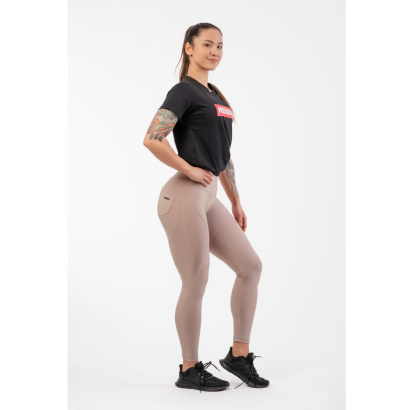 NEBBIA High Waist Bubble Butt Lifting Pants Cream