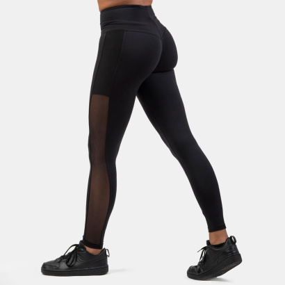 NEBBIA Black Mesh Design Leggings Black NEBBIA Black Mesh Design Leggings Black