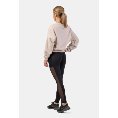 NEBBIA Black Mesh Design Leggings Black NEBBIA Black Mesh Design Leggings Black