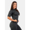 NEBBIA Python SnakeSkin Mid Sleeve T-shirt Black NEBBIA Python SnakeSkin Mid Sleeve T-shirt Black