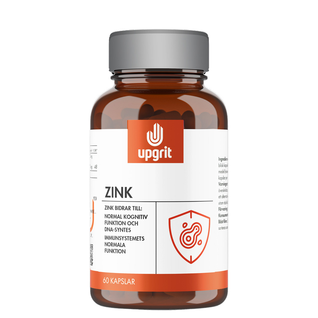 Upgrit Zink 60 caps i gruppen Kosttilskudd / Mineraler / Sink hos Proteincompany (PB-240238)