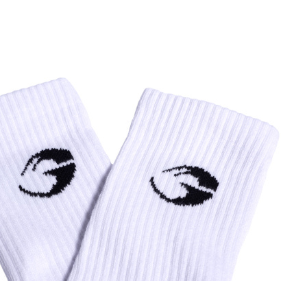 GASP Crew Socks White 1-p