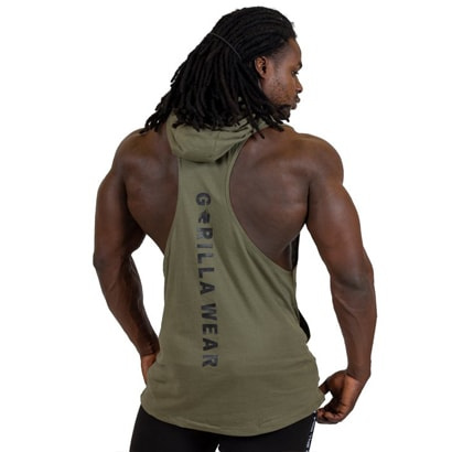 Gorilla Wear Lawrence Hooded Tank Top Army Green
