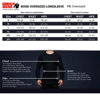 Gorilla Wear Boise Oversized Long Sleeve Black