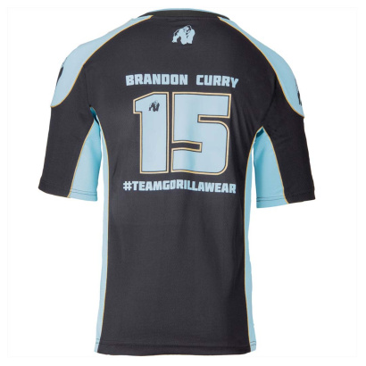 Gorilla Wear Athlete T-Shirt 2.0 Brandon Curry Black & Light blue