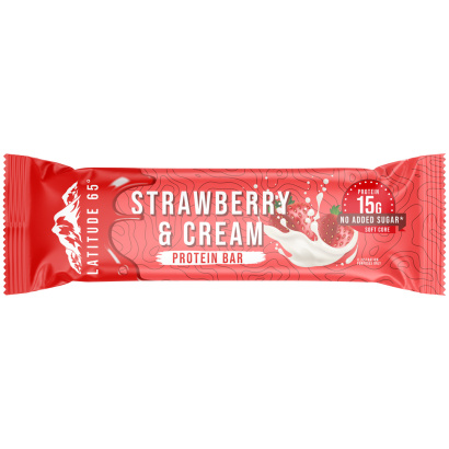 Latitude 65 FILLED Proteinbar 45 g Strawberry & Cream Latitude 65 FILLED Proteinbar 45 g Strawberry & Cream