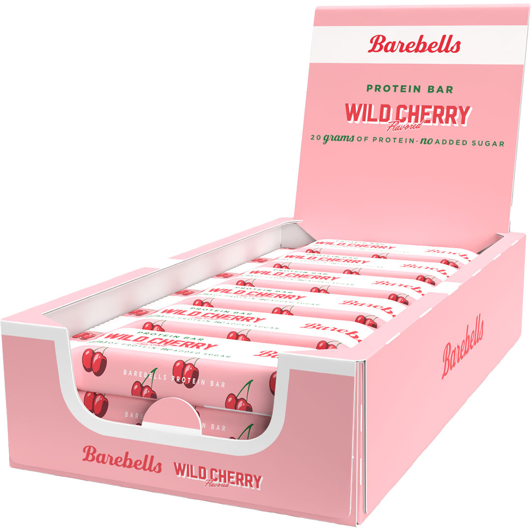 12 x Barebells Protein Bar 55 g Wild Cherry i gruppen Barer / Proteinbarer hos Proteincompany (PB-40512)