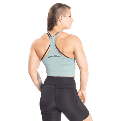Better Bodies Performance Crop Halter Teal Green