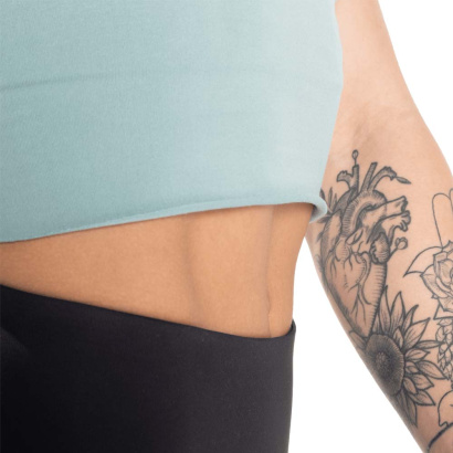 Better Bodies Performance Crop Halter Teal Green