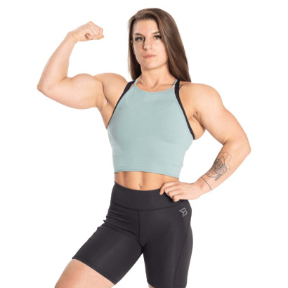 Better Bodies Performance Crop Halter Teal Green
