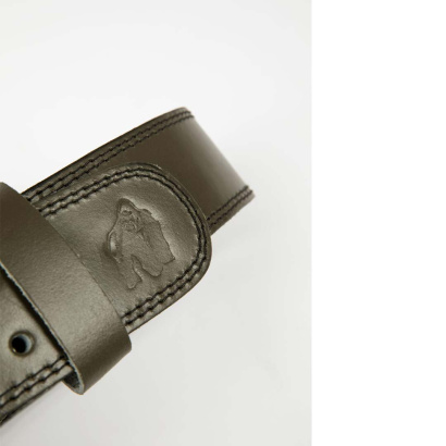Gorilla Wear 4 Inch Padded Leather Belt Army Green