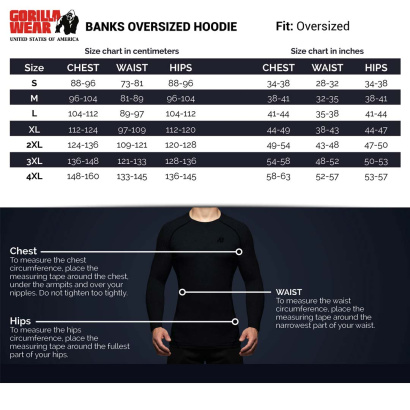 Gorilla Wear Banks Oversized Hoodie Black/Yellow