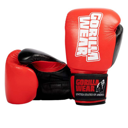Gorilla Wear Ashton Pro Boxing Gloves Red & Black Gorilla Wear Ashton Pro Boxing Gloves Red & Black