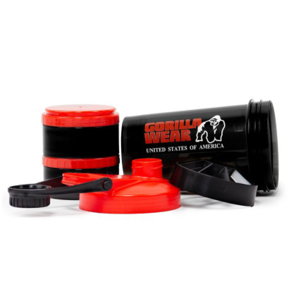 Gorilla Wear Shaker 2 Go 760 ml Black & Red